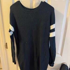 Hollister Dark Blue Textured Knit Sweater
